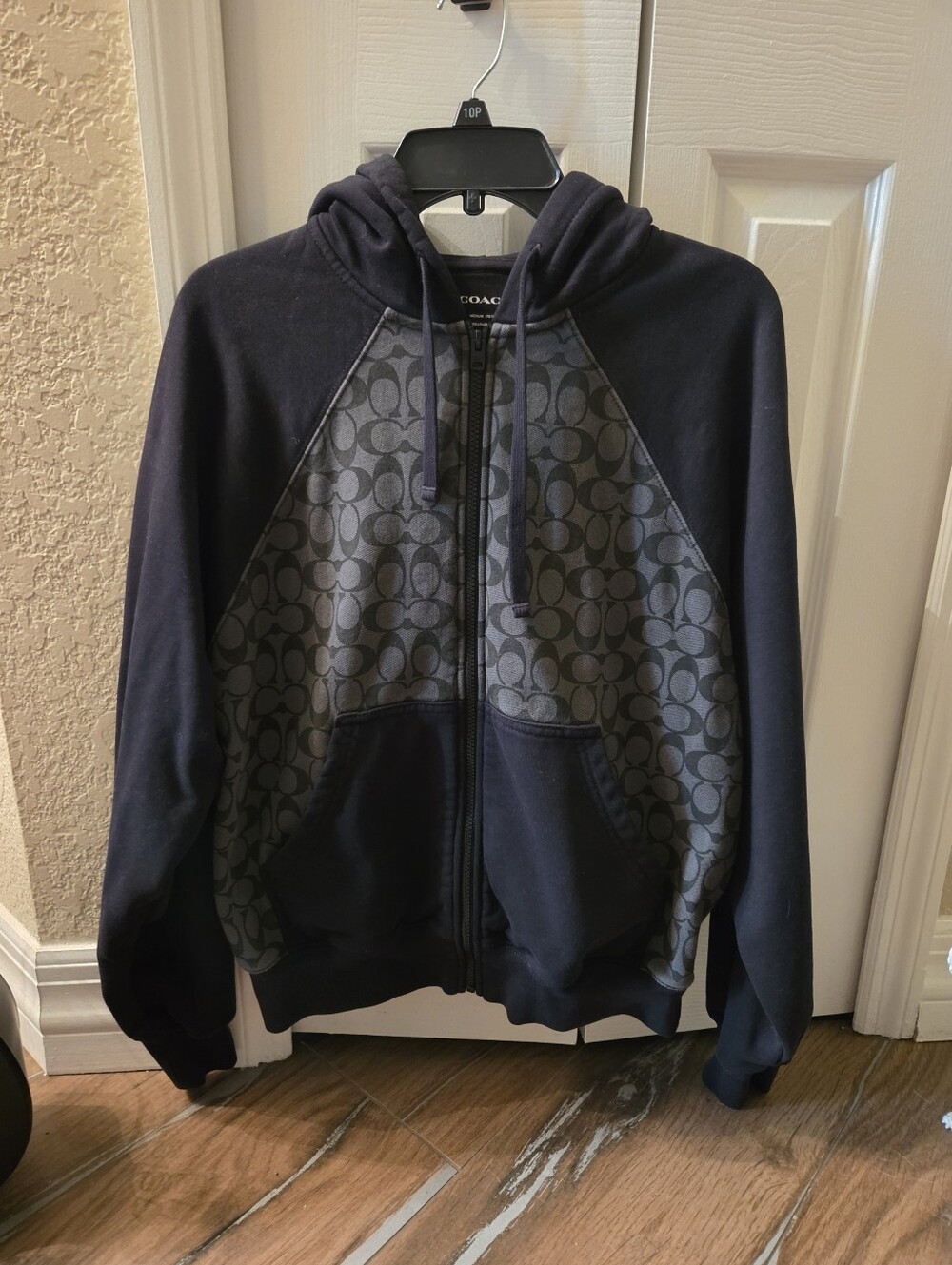 Coach Black Monogram Zip Hoodie - Men's - Picture 3 of 16